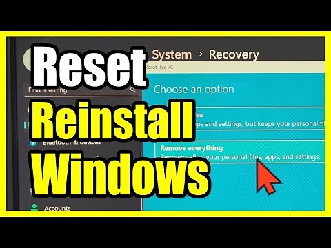 How to Reset & Reinstall Windows 11 on PC (Settings Tutorial)