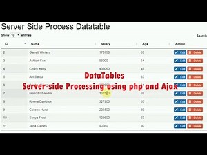 DataTables - Server-side Processing using php and Ajax Part 1 by Sokchab