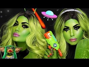 👽 ALIEN HALLOWEEN 🎃 or real talk, Greta the gremlin.Easy Halloween Makeup Tutorial | Bailey Sarian