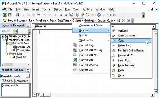 VBA - Cut, Copy, Paste from a Macro