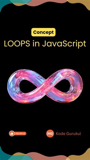 Kode Gurukul (Web Master) on Instagram: "🔗 Loops in JavaScript. 🔗 In this video I have explained for loop, while loop and do while loop with practical examples. #javascript #loops #html #html5 #css3 #cssanimation #learnhtml #learncss #csstips #csstipoftheday #webdeveloper #ui #ux #uidesign #uxdesign #webdevelopment #frontenddeveloper #frontendwebdeveloper #javascript #reactjs #javascriptanimation #tailwindcss #bootstrap #reels #evetbubbling #interview #interviewquestion"