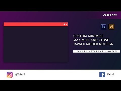 Java FX Modern Design Custom minimize maximize and close