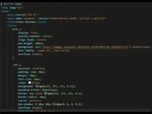 Stunning Glass 3D Buttons Using HTML, CSS & JavaScript