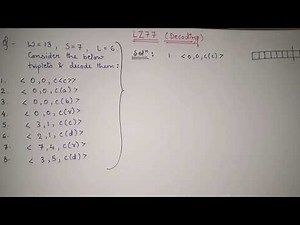 14. 13. lz77 encoding and decoding example | LZ1 DECODING : adaptive dictionary in data compression