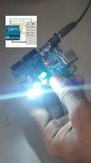how to 🤖simpal 🚕arduino uno code upload led chaser#adventure #automobile #machine #experiment
