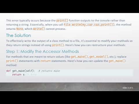 How to Write the Output of a Class Method to a File in Python