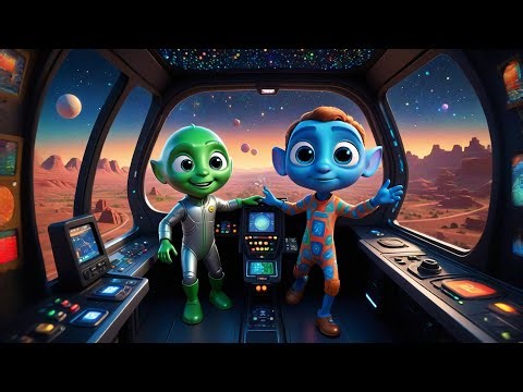 Five Tiny Aliens Zoom Through Space + More Nursery Rhymes & Kids Songs