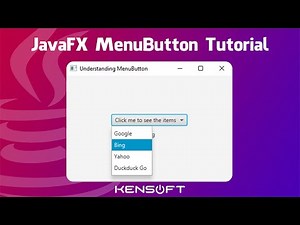 JavaFX MenuButton Tutorial Perfect for beginners