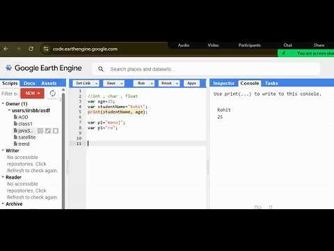 GEE Java script basics