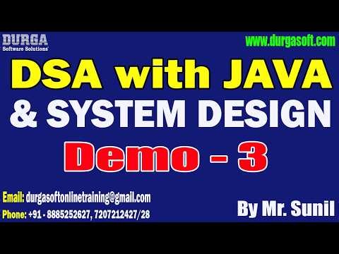 DSA with JAVA & SYSTEM DESIGN tutorials || Demo - 3 || by Mr. Sunil On 06-02-2026 @9:30PM (IST)