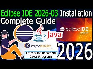 How to install Eclipse IDE 2026-03 on Windows 10/11 with Java JDK 25 [ 2026 Update ] Java Tutorial