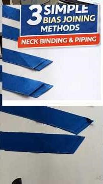 Bias Strip Joining 3 Methods| Neck Binding&Piping Technique|Tailoring Tips for Beginners#biaspcjoin