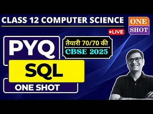 SQL PYQ in One Shot | Class 12 Computer Science | Database Management Class 12 | MySQL PYQ one shot