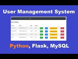 User Management System with Python, Flask & MySQL | Python Project