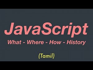 JavaScript | Overview | Tamil