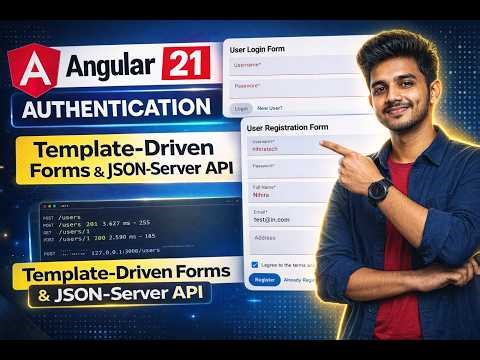 User registeration & Login in angular 21 using template driven form with json-server API