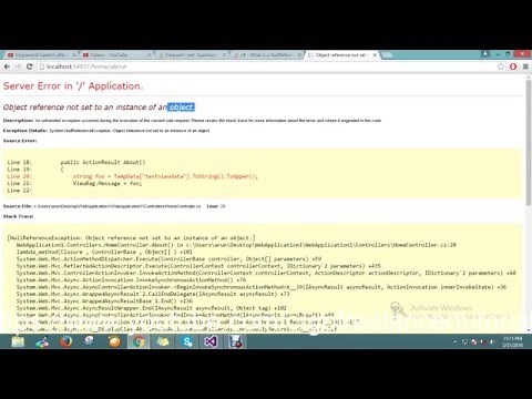What is a NullReferenceException and how do I fix it?