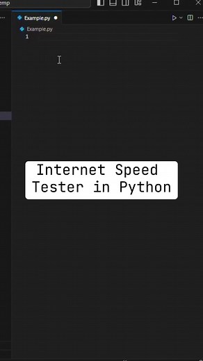 Build Internet Speed Tester in Python