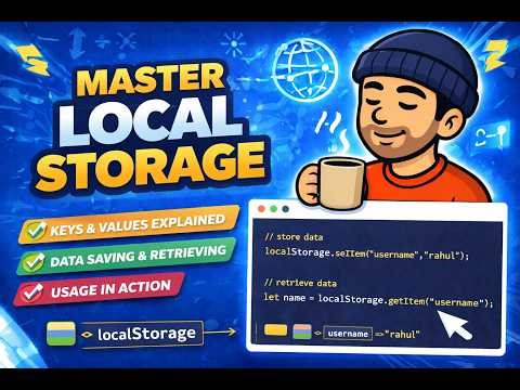 Master Local Storage in JavaScript 🚀 | Save & Retrieve Data Easily
