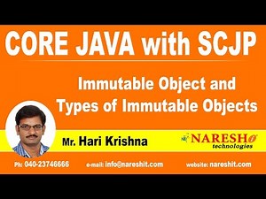 Immutable Object and Types of Immutable Objects | Java Tutorial Video Lecture | Crash Course for Software Development (English)