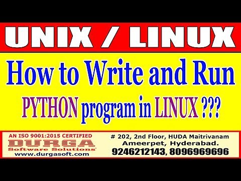 Unix/Linux Tutorials | How to Write and Run PYTHON program in LINUX ??? | by Durga Sir