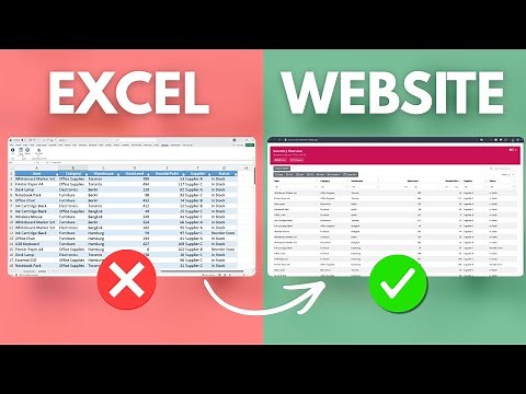 How to Turn an Excel Table Into a Live Website (Free & Fast)