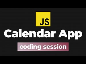 Build a calendar app with JavaScript