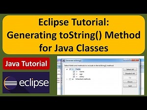 How to Generate toString using eclipse? | Eclipse | Java Tutorial