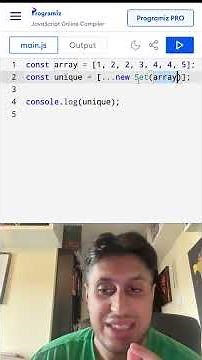 How to remove duplicates from an array in 5 seconds | JavaScript Under 100 Seconds #shorts