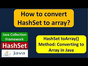 How to convert HashSet to array? | HashSet (ToArray) | Java Collection Framework