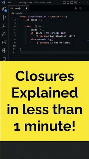🔥 JS Closures Explained Fast!