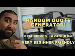 Random Quote Generator! HTML CSS Javascript For beginners! FreeCodeCamp!