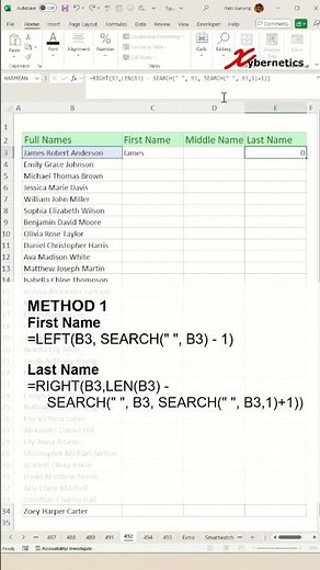 How do I split first middle and last name in Excel? - Excel Tips and Tricks