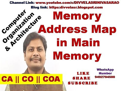 Memory Address Map || RAM and ROM Chips || Main Memory || Memory Connection to CPU || CO || CA | COA