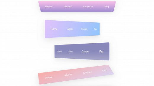Pure CSS Horizontal Menu Examples