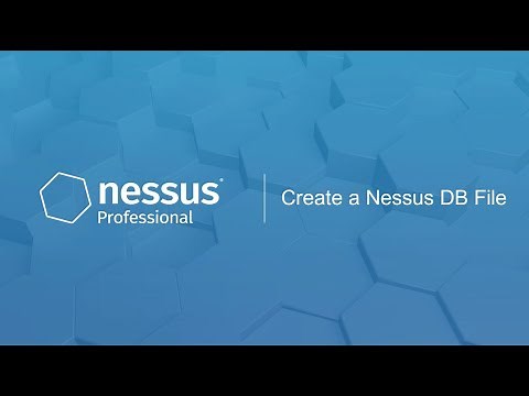 Create a Nessus DB File in Nessus Professional