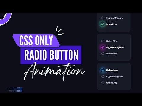 Animated Radio Button Using Only HTML & CSS | Glassmorphism Effects | CSS Animation Tutorial