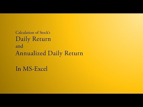 Annualized daily returns