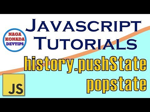 007 – Javascript History API – pushState and popstate