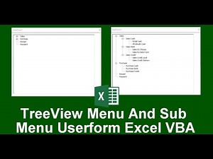 TreeView Menu And Sub Menu Userform Excel VBA