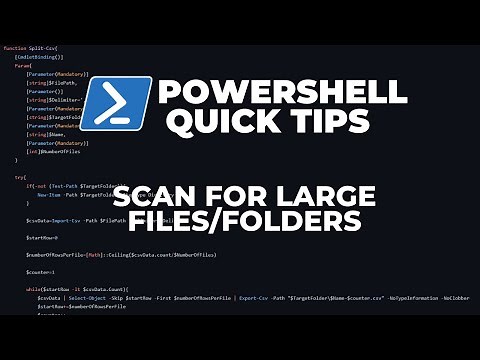 PowerShell Quick Tips : Scan for large files/folders