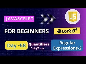 Regular Expressions in JavaScript |Regular Expressions | JavaScript tutorials for beginners