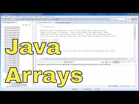 Learn Java - Exercise 01x - Creating Arrays & Accessing Elements