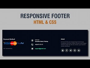 cara membuat footer di html dan css | responsive footer using html and css