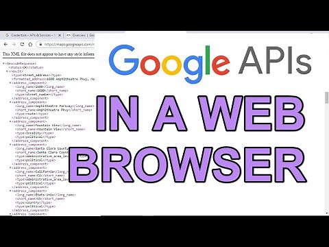 Google API - Result in a browser