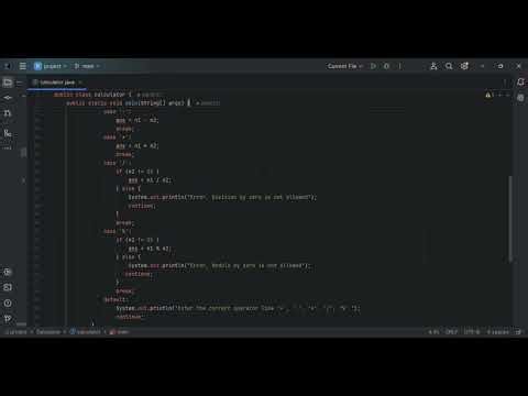 Java Mini Project | Calculator Program