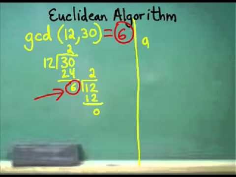 The Euclidean Algorithm (GCD or GCF)