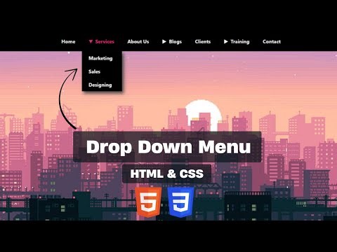 How to Make Drop Down Menu using HTML and CSS | HTML and CSS | Web Design Tutorial