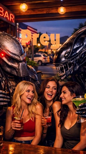 Alien Brings Predator Wingman to the Bar 👽🔥 #shorts