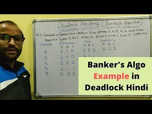 Banker's Algorithm Example in Operating System Hindi - 33